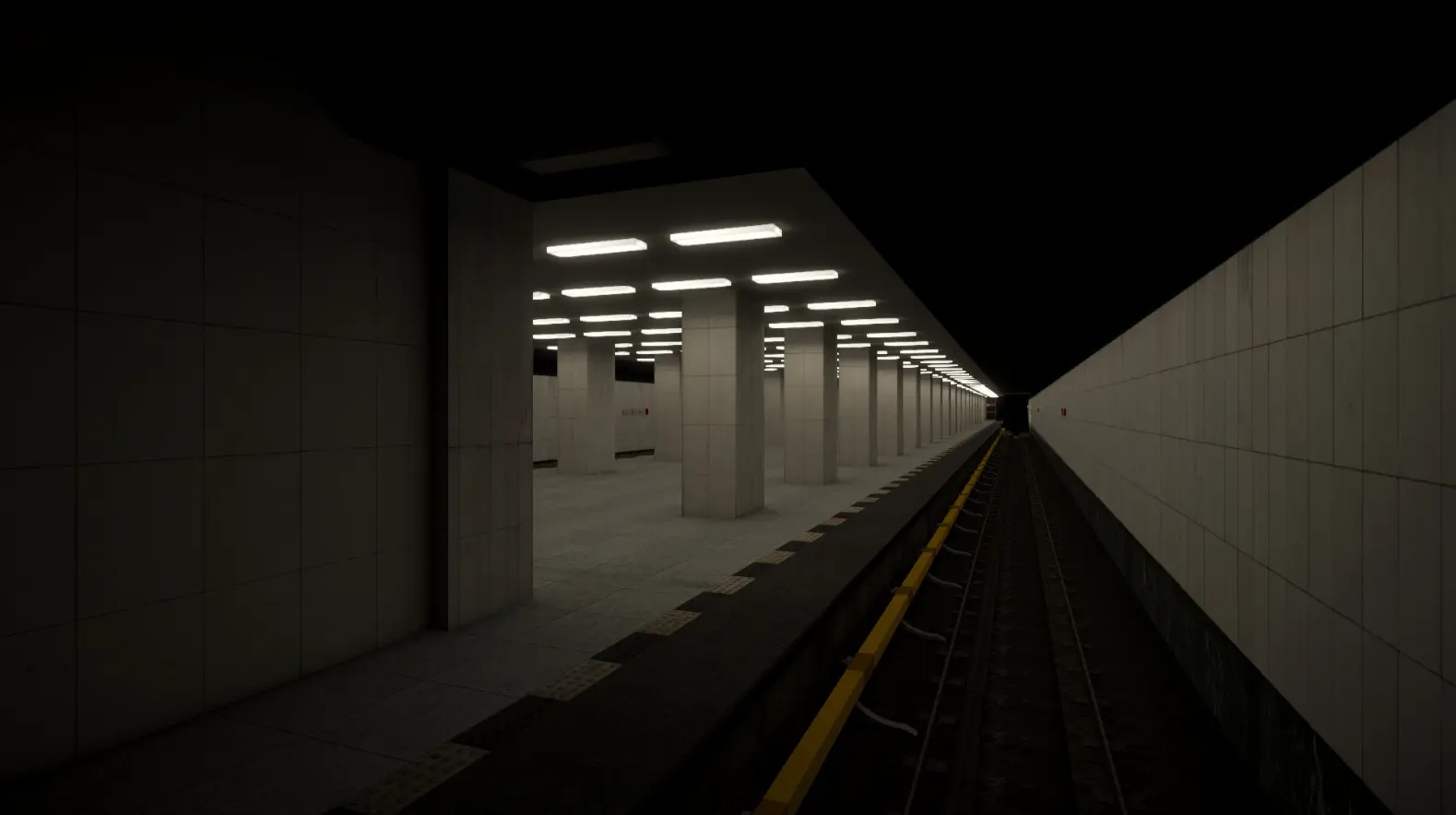 Kačerov állomás pályakörnyezete a Subway Simulator: Prague játékban